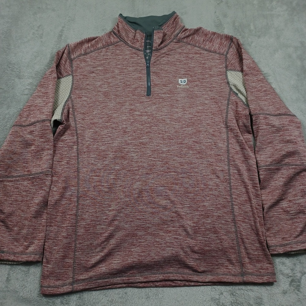 Dutch Harbor Gear Sweater Mens XXL Red 1/4 Zip‎ Pullover Casual Long Sleeve
